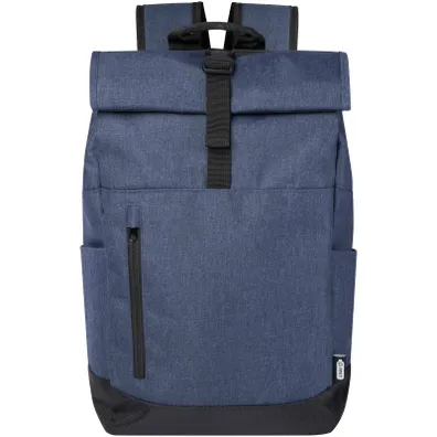 Mula Hoss 15.6" GRS recycled roll-up laptop backpack 12L (Heather Navy)