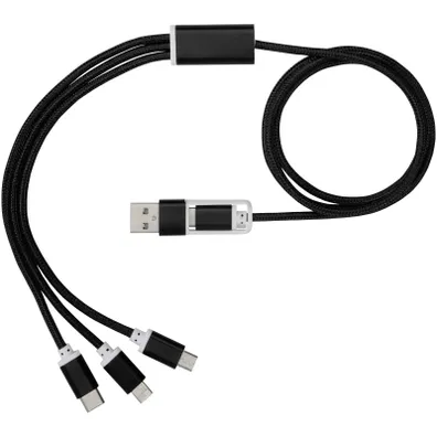 Mula Versatile 5-in-1 charging cable (Solid Black)