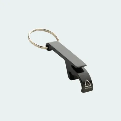 Mula bottle and can opener made of RCS recycled aluminum (Black)