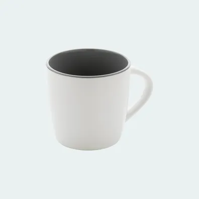 Mula Ceramic Mug inside colored, 300ml (White)