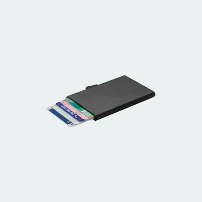 Mula C-Secure Aluminum RFID Card Holder (Black)