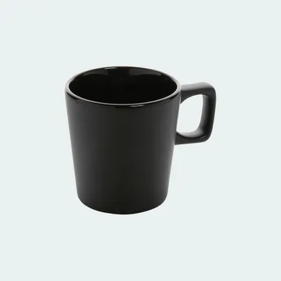 Mula Modern Ceramic Coffee Cup, 300ml (Black)