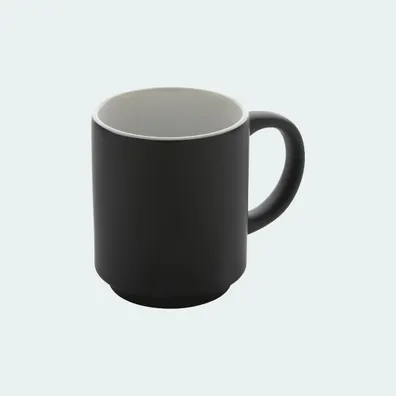 Mula Stackable Ceramic Cup, 180ml (Black)