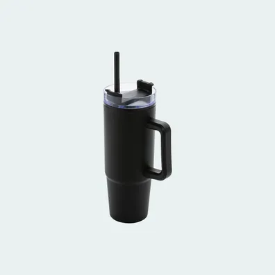 Mula Tana Cup made of RCS recycled plastic with handle 900ml (Black)