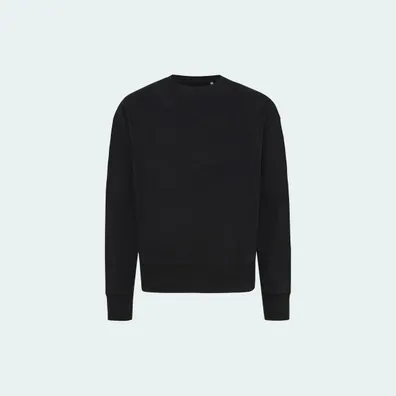Mula IQONIQ Kruger Relax-Roundneck-Sweater made of recycled cotton (Black)