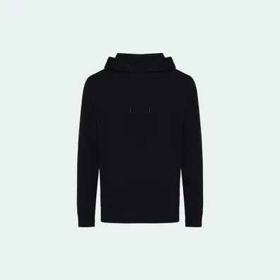 Mula IQONIQ Rila Lightweight Hoodie made of Recycled Cotton (Black)