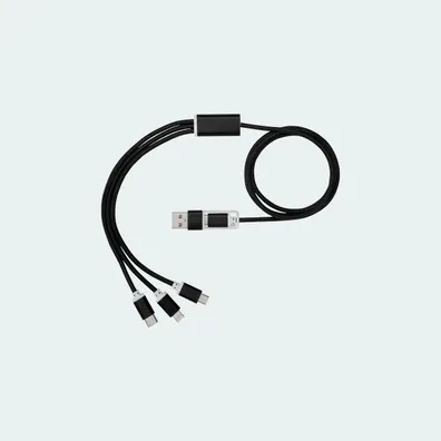 Mula Versatile 5-in-1 charging cable (Solid Black)