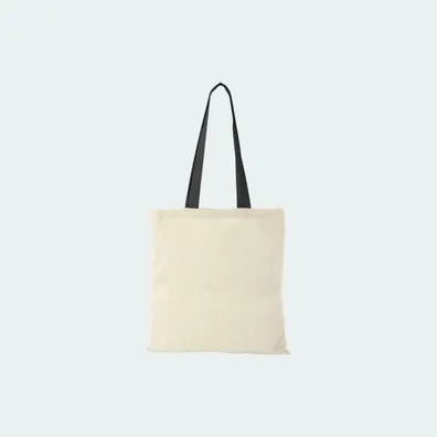 Mula Nevada 100 g/m² cotton tote bag coloured handles 7L (Natural)