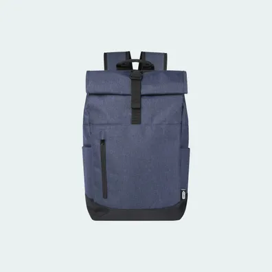 Mula Hoss 15.6" GRS recycled roll-up laptop backpack 12L (Heather Navy)