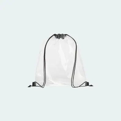 Mula Lancaster transparent drawstring bag 5L (Solid Black)