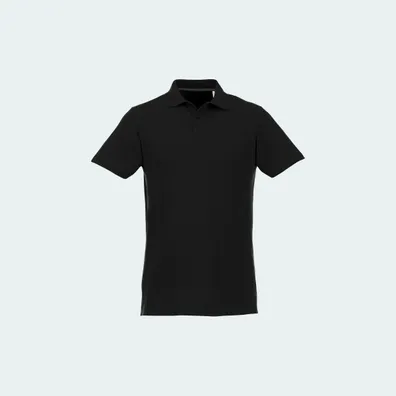 Mula Helios short sleeve men's polo (Solid Black)