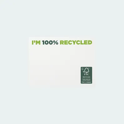 Mula Sticky-Mate® recycled sticky notes 100x75 mm (White)