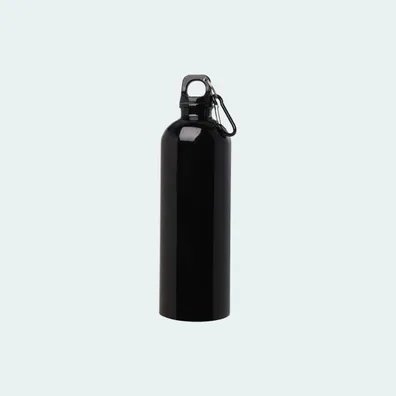 Mula Oregon 750 ml RCS certified single wall stainless steel water bottle with carabiner (Solid Black)