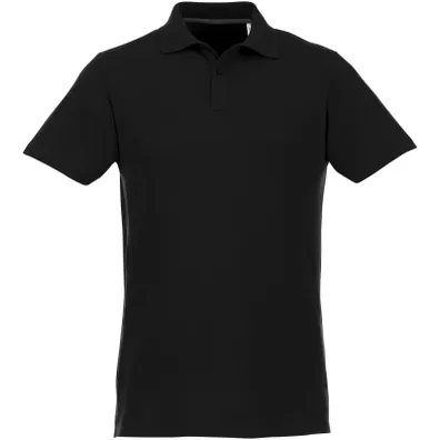 Mula Helios short sleeve men's polo (Solid Black)