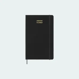 Mula Moleskine hard cover undated L weekly planner (Solid Black)