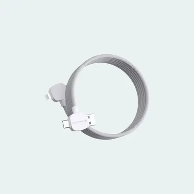 Mula Urban Vitamin Stockton 65W magnet. Cable RCS Recycled TPE/PET (White)