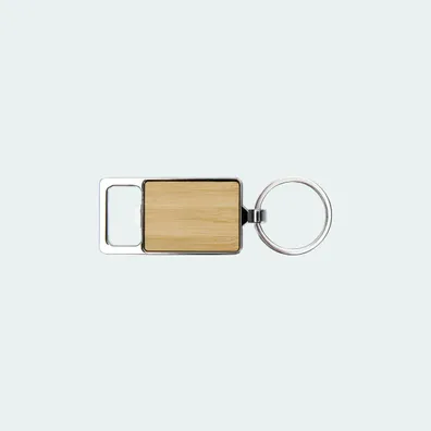 Mula Snapper bamboo keychain with bottle opener (Natural)