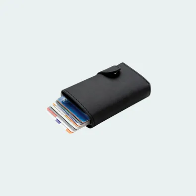 Mula Aluminium RFID Card Holder with PU Wallet (Black)