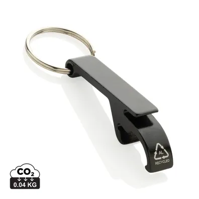 Mula bottle and can opener made of RCS recycled aluminum (Black)