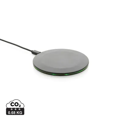 Mula 15W Wireless Fast Charger made from recycled RCS plastic (Black)