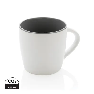 Mula Ceramic Mug inside colored, 300ml (White)