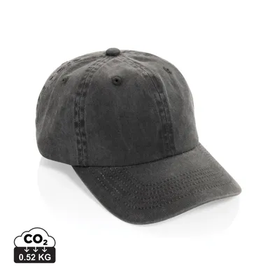 Mula BEAU AWARE™ Washed 6-Panel Cap made of 270gr/m² Cotton Twill (Black)
