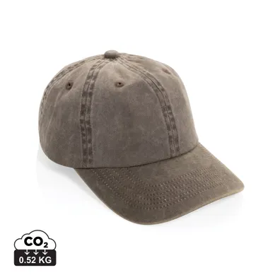 Mula BEAU AWARE™ Washed 6-Panel Cap made of 270gr/m² Cotton Twill (Brown)