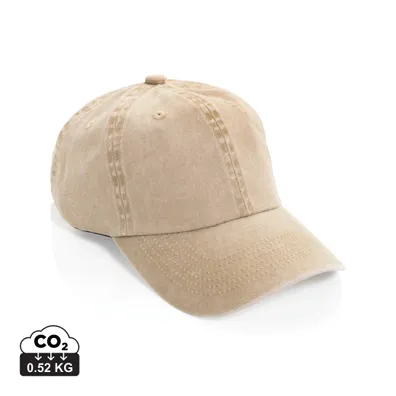 Mula BEAU AWARE™ Washed 6-Panel Cap made of 270gr/m² cotton twill (Beige)