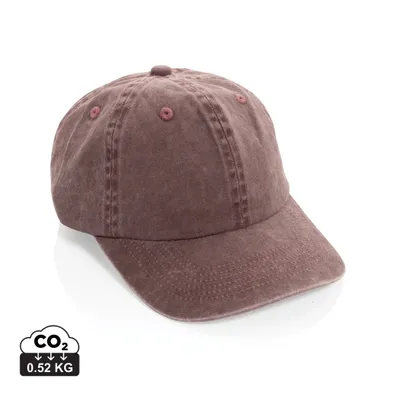 Mula BEAU AWARE™ Washed 6-Panel Cap made of 270gr/m² Cotton Twill (Maroon)