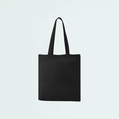 Mula Madras 140 g/m² cotton tote bag 7L (Solid Black)