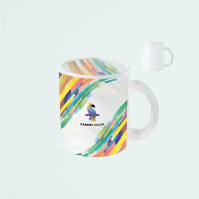MULA Promo Mallorca Frosted Glass Mug 335ml