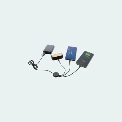 Mula 6-in-1 Cable made from RCS Recycled TPE and Recycled Plastic (Black)