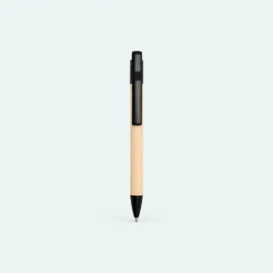 Mula Liliana sugarcane paper ballpoint pen (blue ink) (Black)