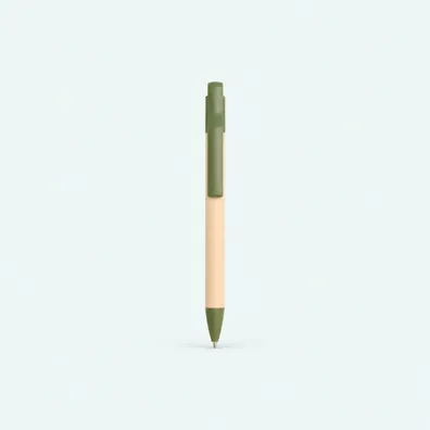 Mula Liliana sugarcane paper ballpoint pen (blue ink) (Heather Green)
